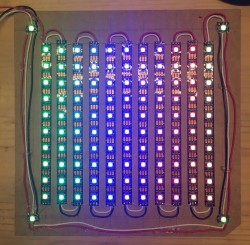 LED-Strips für Wortuhr in betrieb.