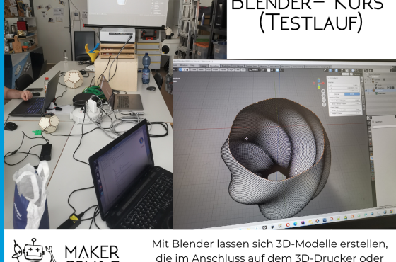 Blender – 3D-Modelierung  Kurs – erster Testdurchlauf