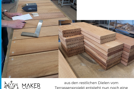 eine passgenaue Terrassenbank