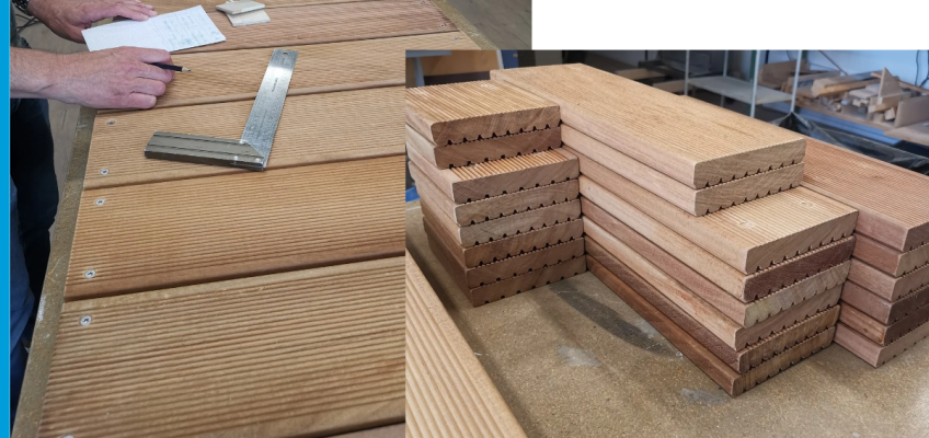 eine passgenaue Terrassenbank