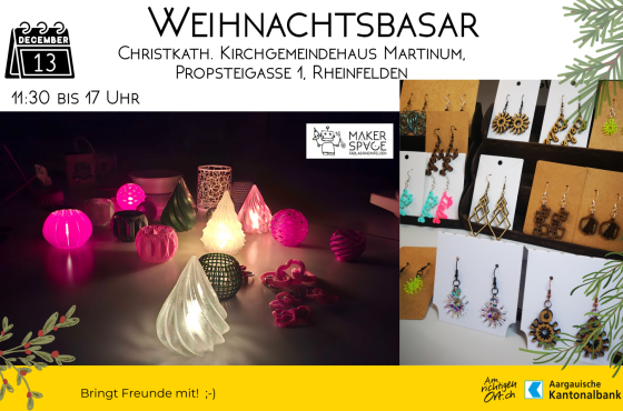 🎄 Weihnachtsbasar im Martinum – Einzigartige Geschenke aus unserem MakerSpace!